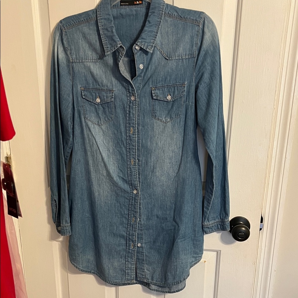 Denim Button-Up tunic